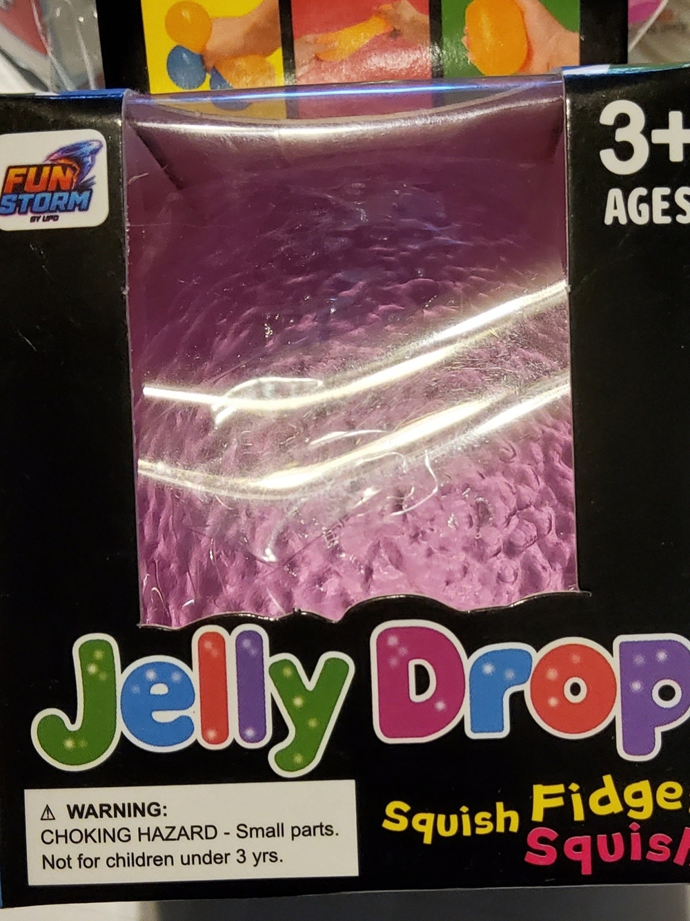 Storm Purple Jelly Drop Squish Fidget Toy